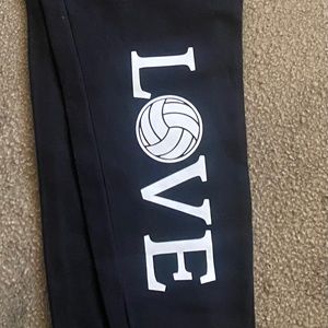 Black "Love" Volleyball Joggers